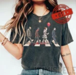 Vintage Horror Characters Abbey Road Halloween Shirt