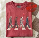 Vintage Horror Characters Abbey Road Halloween Shirt