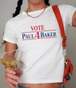Vote Paul 4 Baker Baby Tee — FX Adults Show Reference