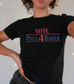 Vote Paul 4 Baker Baby Tee — FX Adults Show Reference
