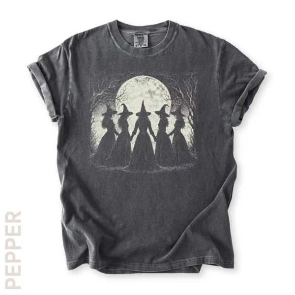 Witches Coven Vintage Shirt — Full Moon Graphic