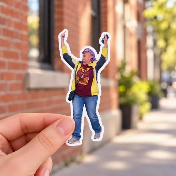 Aunt Sue Hero — Middle Finger Political Die-Cut Sticker