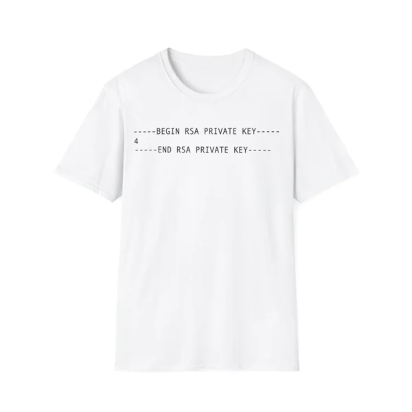 Begin RSA Private Key 4 — Cybersecurity Programmer Shirt