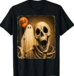 BOO! Skeleton Ghost Balloon Halloween Shirt