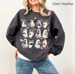 Bookish Ghost Reading Fantasy Books Halloween Sweatshirt