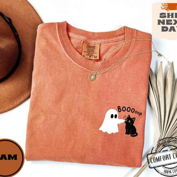 BOOOoop Ghost Cat — Thoughtful Halloween Spooky Shirt