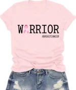 Breast Cancer Warrior Awareness Shirt — Pink Ribbon