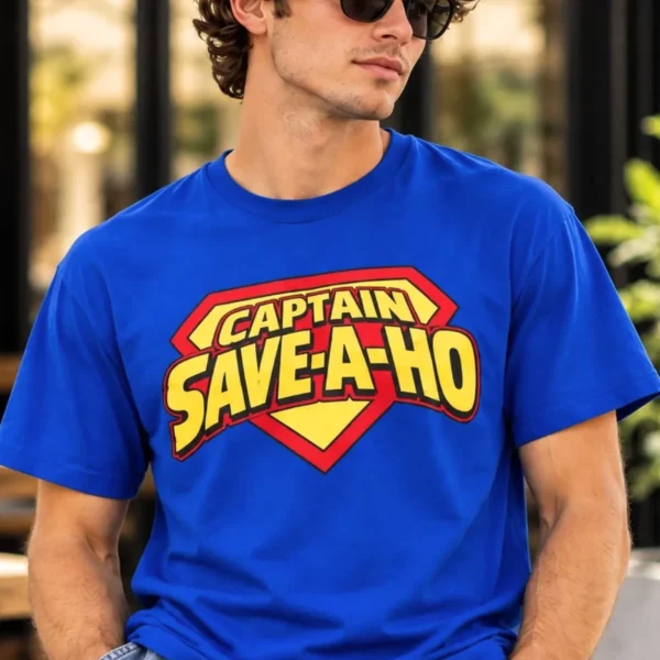 CAPTAIN SAVE-A-HO 1993 Funny Hip-Hop Reference Shirt