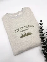 City of Forks Washington Forest Embroidered Sweatshirt