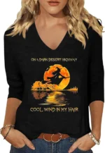Cool Wind in My Hair: Witch Design Halloween Shirt