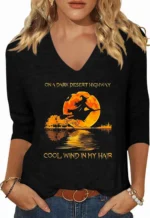 Cool Wind in My Hair: Witch Design Halloween Shirt