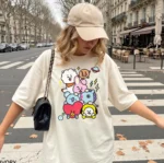 Cute Cartoon Character Stack Shirt — Kawaii Design