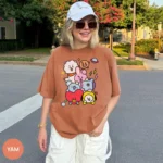 Cute Cartoon Character Stack Shirt — Kawaii Design