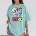 Cute Cartoon Character Stack Shirt — Kawaii Design