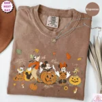 Disney Mickey Mouse Halloween Pumpkin Spooky Shirt