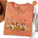 Disney Mickey Mouse Halloween Pumpkin Spooky Shirt