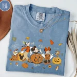 Disney Mickey Mouse Halloween Pumpkin Spooky Shirt