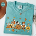 Disney Mickey Mouse Halloween Pumpkin Spooky Shirt