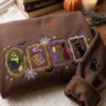 Embroidered Witch Sisters Sweatshirt Salem Design