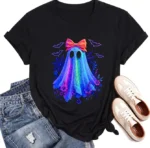 Fall Halloween Pumpkin Graphic Shirt for Women