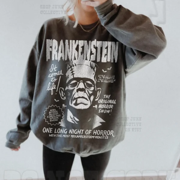 Frankenstein "It's Alive" Vintage Horror Sweatshirt — Unisex