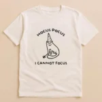 Hocus Pocus I Cannot Focus Wizard Cat Graphic Shirt