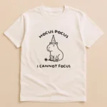 Hocus Pocus I Cannot Focus Wizard Cat Graphic Shirt