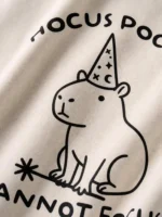 Hocus Pocus I Cannot Focus Wizard Cat Graphic Shirt