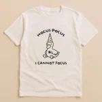 Hocus Pocus I Cannot Focus Wizard Cat Graphic Shirt