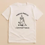 Hocus Pocus I Cannot Focus Wizard Cat Graphic Shirt