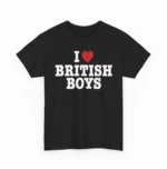 I Love British Boys Shirt — Y2K Union Jack Design