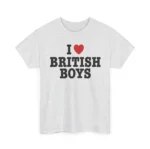 I Love British Boys Shirt — Y2K Union Jack Design