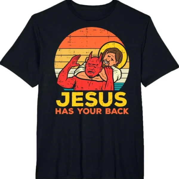 Jesus Has Your Back — Jiu Jitsu Retro Shirt