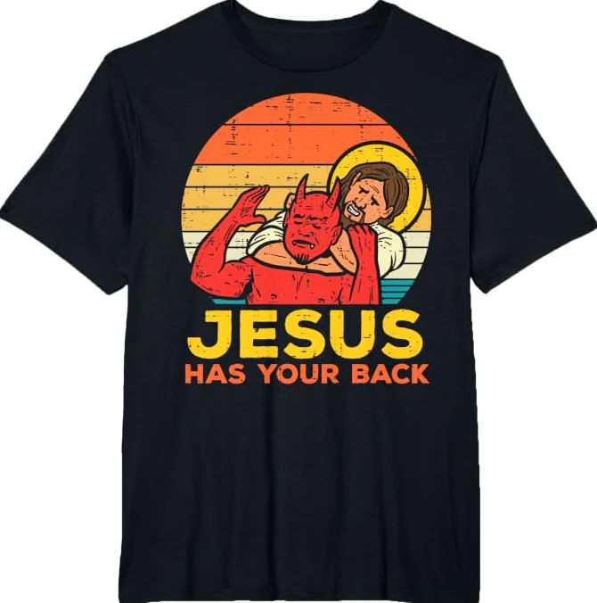 Jesus Has Your Back — Jiu Jitsu Retro Shirt Jesus Has Your Back — Jiu Jitsu Retro Shirt