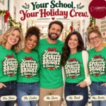 Keeping Spirits Bright Voices Low Shirt — Teacher Holiday