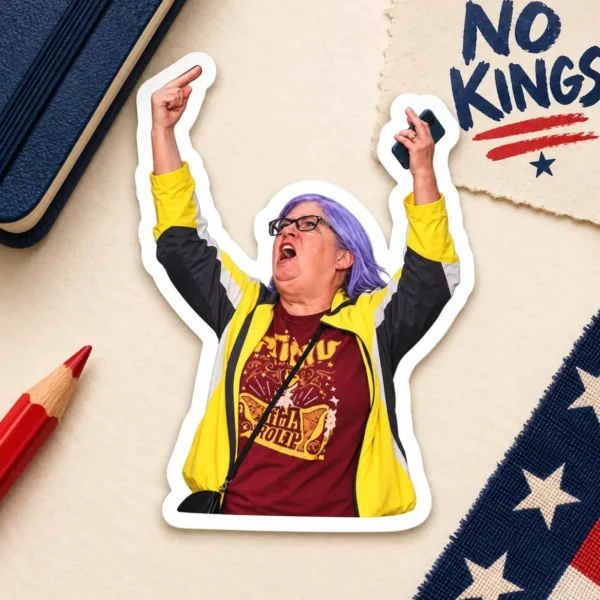 NO KINGS Die-Cut Vinyl Sticker — Aunt Sue Hero
