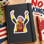 NO KINGS Die-Cut Vinyl Sticker — Aunt Sue Hero
