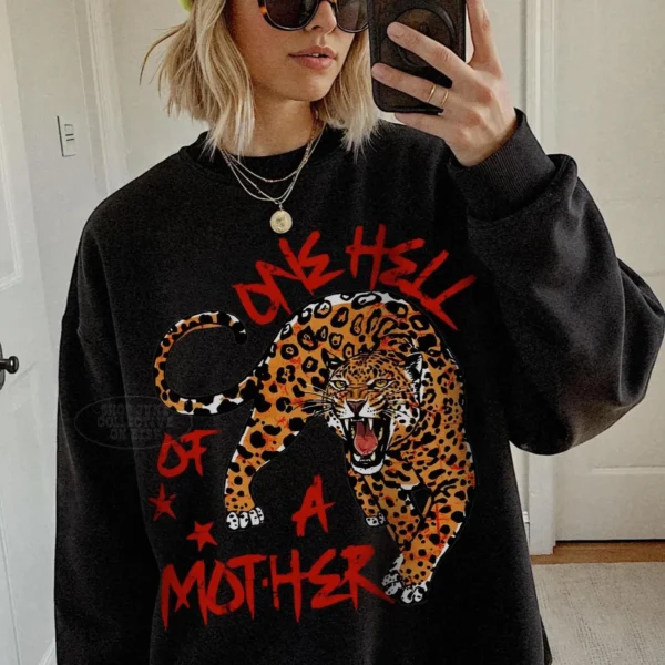 One Hell of a Mother — Vintage Leopard Rad Sweatshirt