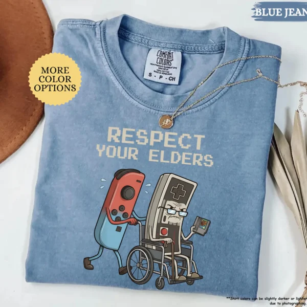 Respect Your Elders Gaming Shirt — Retro Design