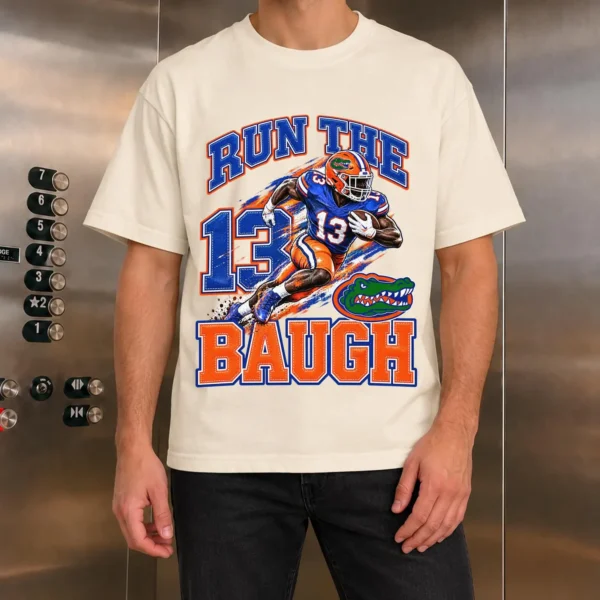 Run the Baugh Football Shirt — Gators Player Graphic