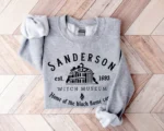 Sanderson Witch Museum Black Flame Candle Sweatshirt
