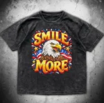 Smile More Classic Patriotic American Eagle Shirt