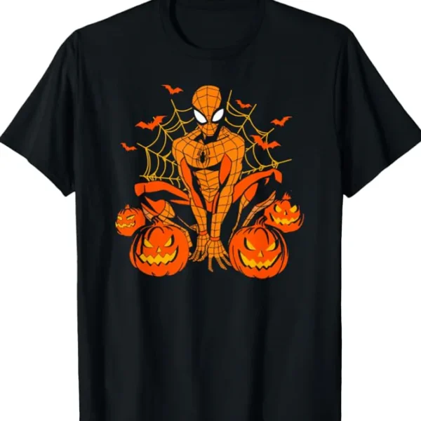 Spider-Man Pumpkin Patch Halloween Graphic Shirt