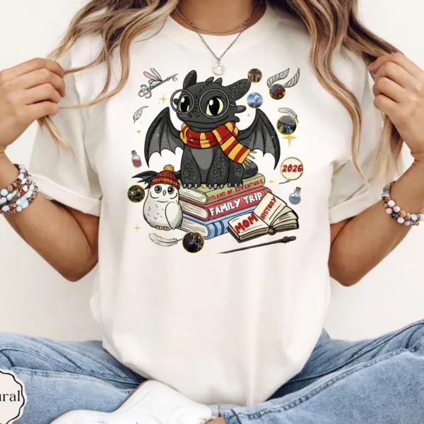 Toothless Family Trip Vintage Dragon Shirt