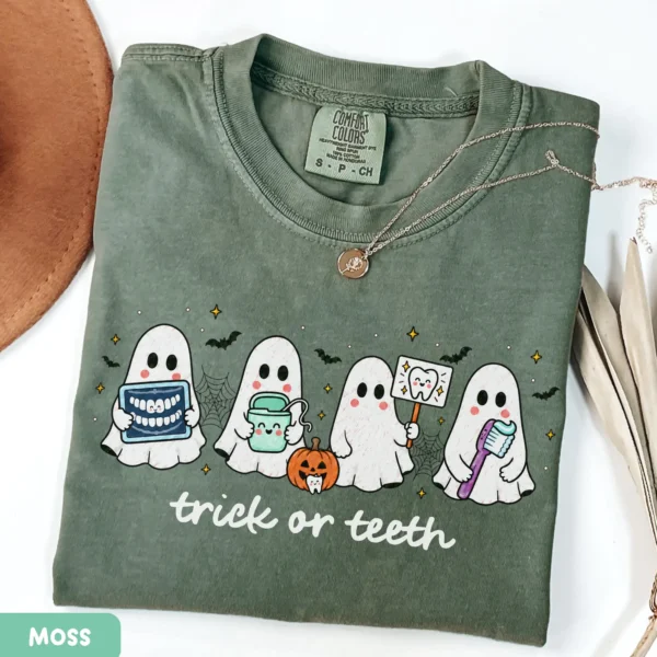 trick or teeth Shirt — Halloween Dental Office Tee