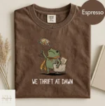"We Thrift At Dawn" — Funny Frog Thrifting Shirt