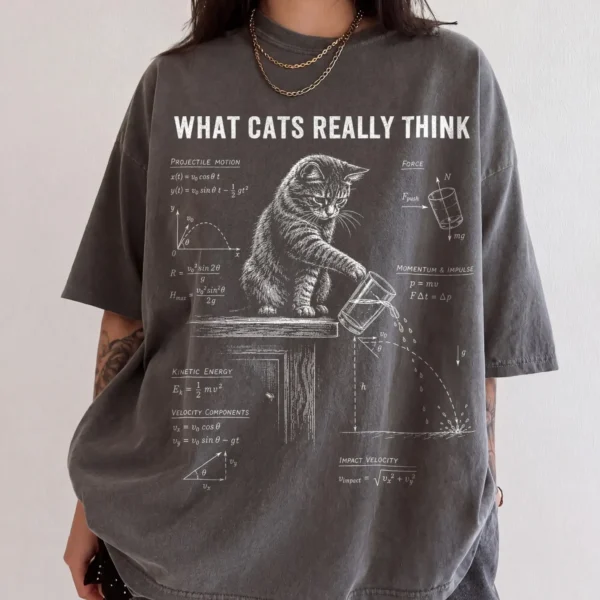 "What Cats Really Think" Shirt — Funny Cat Physics